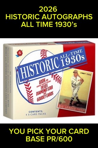 2026 historic autographs all - historic,